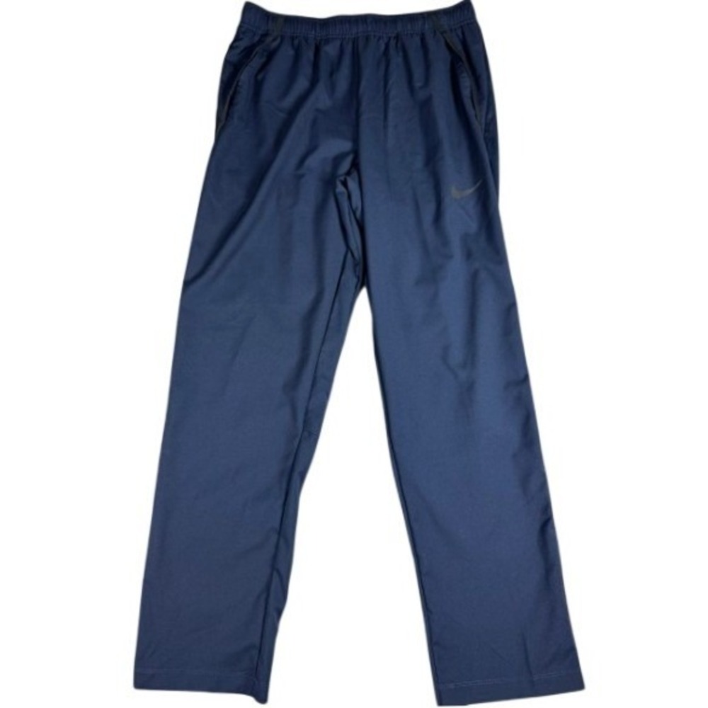Nike Training Pants Men's Large Dri-FIT Training Navy Blue Straight Leg Active
